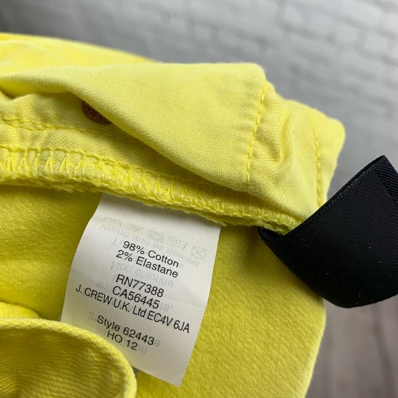 J Crew Yellow Toothpick Ankle Skinny Jeans 👖 - Picture 5 of 5